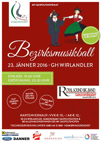 Bezirksmusikball 2016